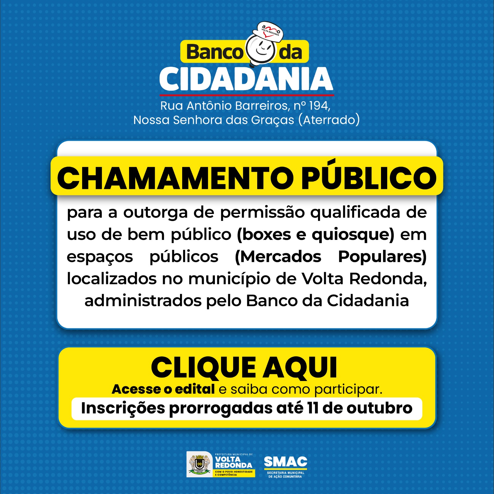 Chamamento Público - Boxes e Quiosques